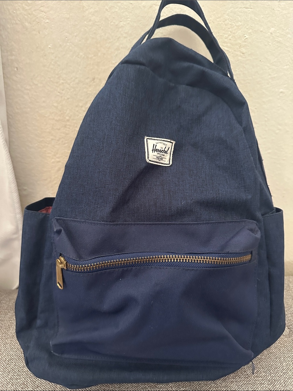 Herschel Supply Company Navy Blue Classic Backpack with Front Zip Pocket